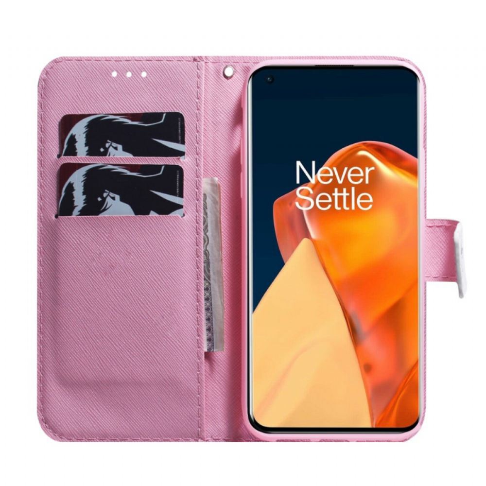 Kožené Pouzdro Na OnePlus Nord CE 2 5G Osamělá Květina