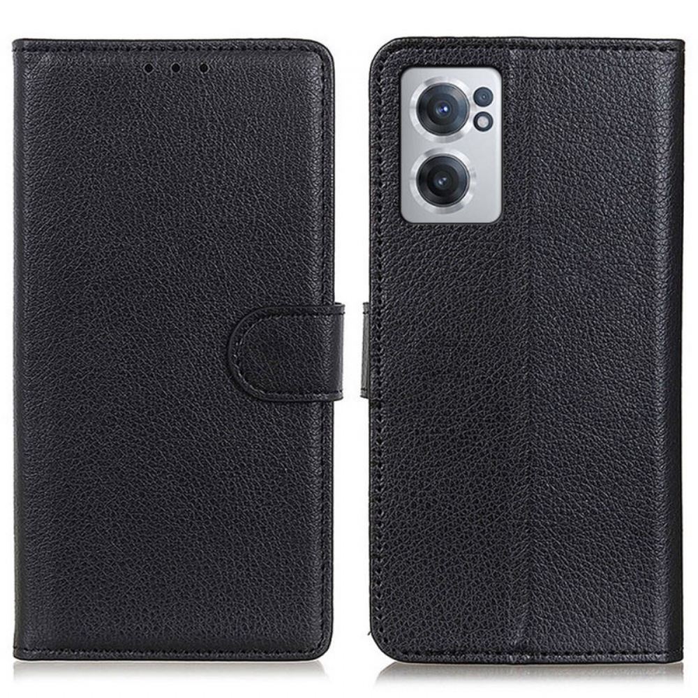 Kožené Pouzdro Na OnePlus Nord CE 2 5G Textura Liči