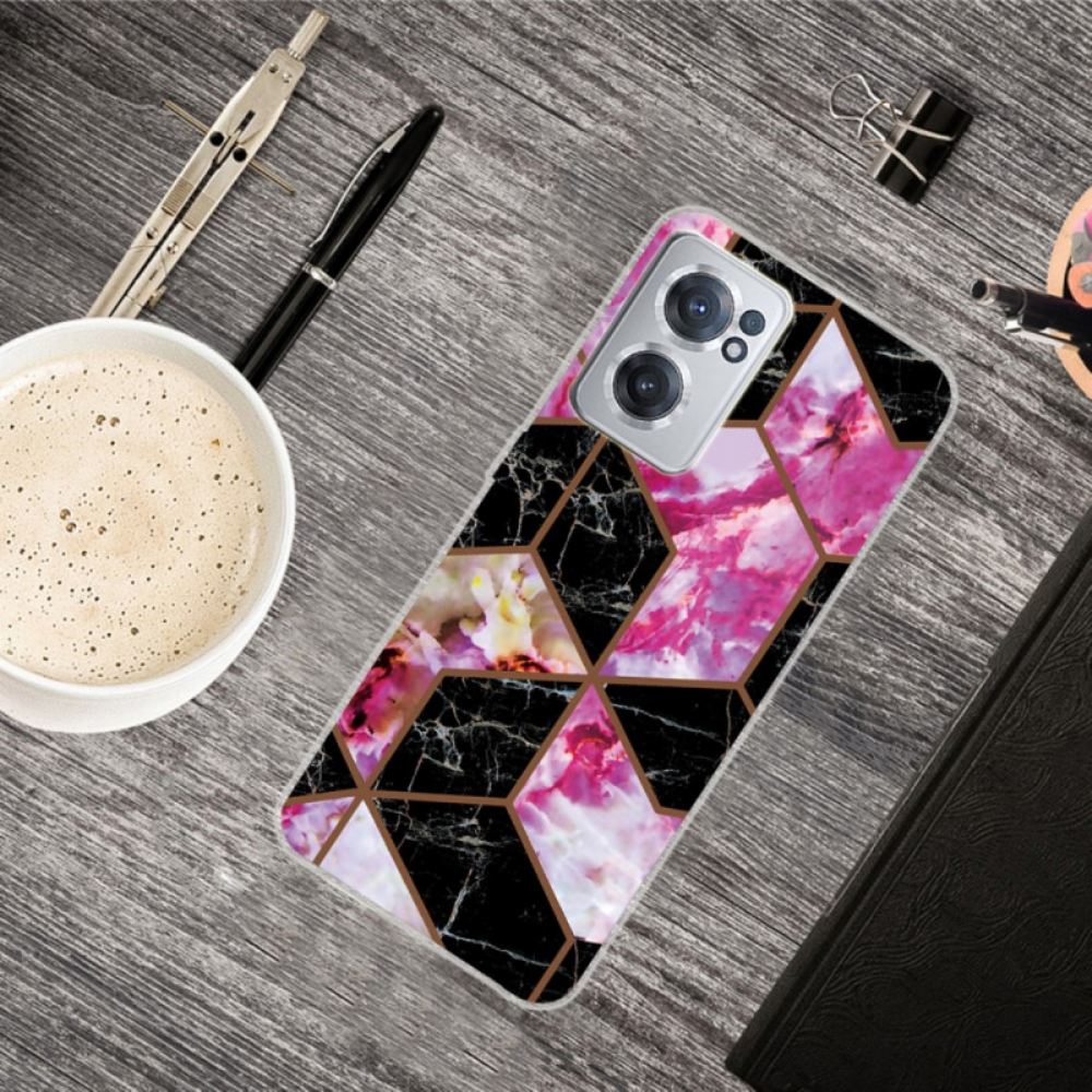 Kryty Na Mobil Na OnePlus Nord CE 2 5G Černý A Růžový Mramor