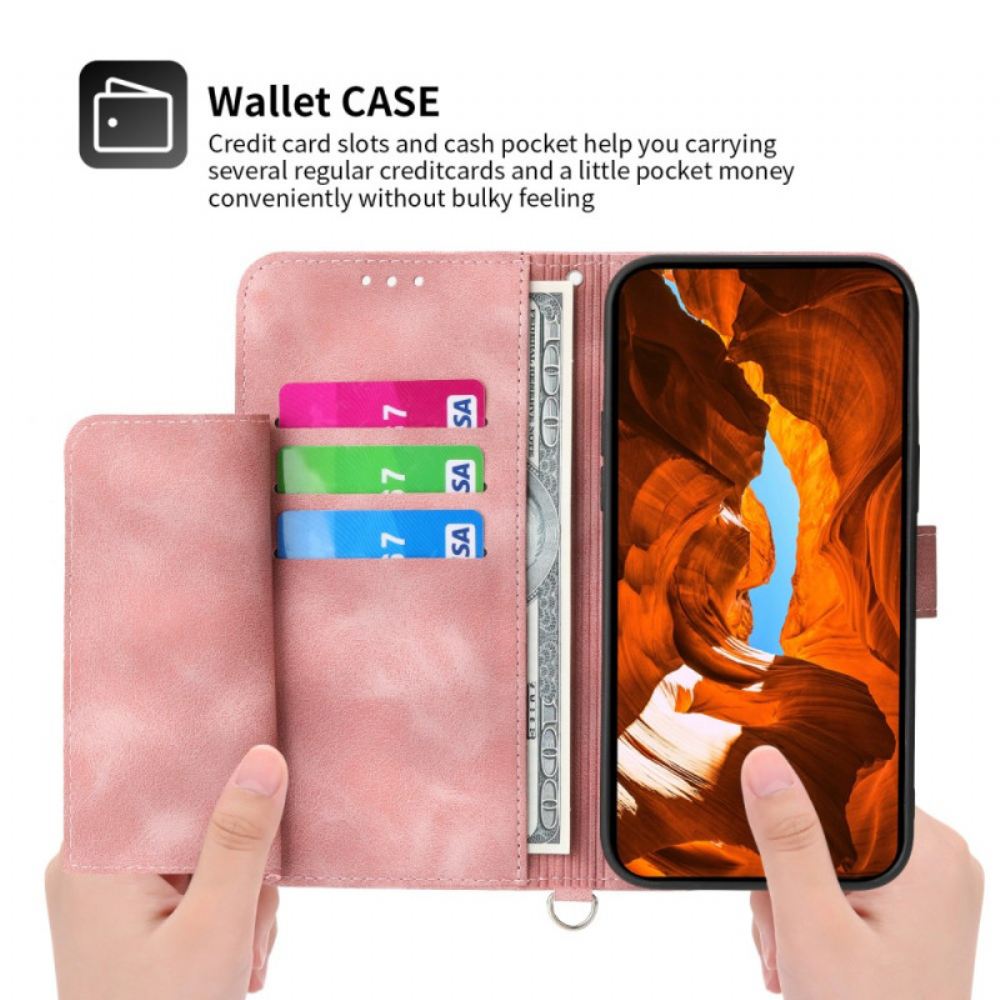 Kožený Kryt Huawei Pura 70 Pro Krajka S Popruhem A Popruhem Přes Rameno