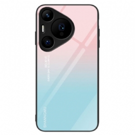 Kryt Huawei Pura 70 Pro Kryty Na Mobil Růžové A Modré Tvrzené Sklo S Přechodem