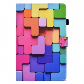 Kožený Kryt Na Samsung Galaxy Tab S11 Barevné Čtverce