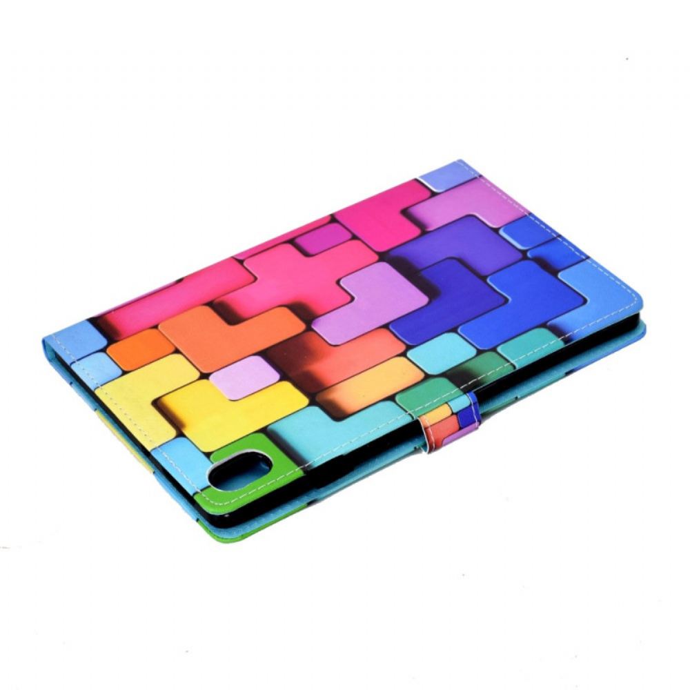 Kožený Kryt Na Samsung Galaxy Tab S11 Barevné Čtverce