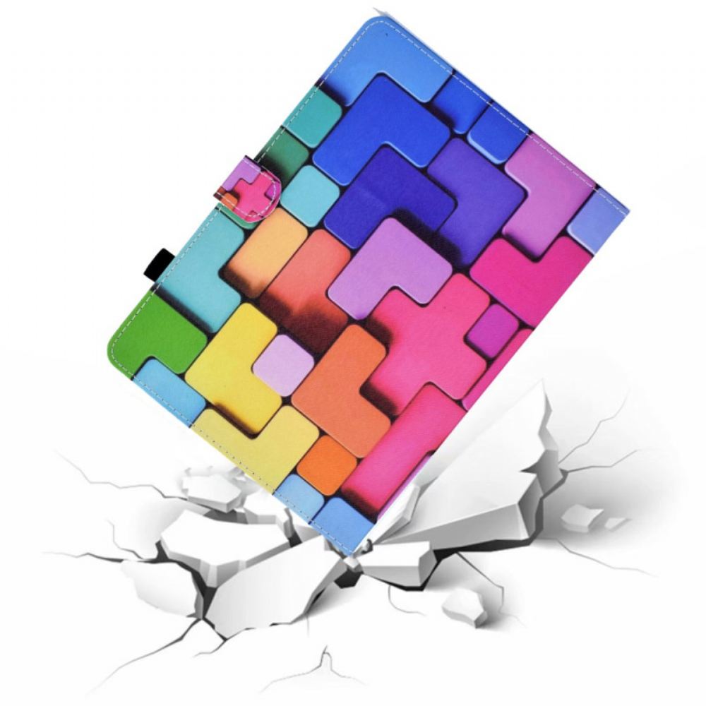 Kožený Kryt Na Samsung Galaxy Tab S11 Barevné Čtverce