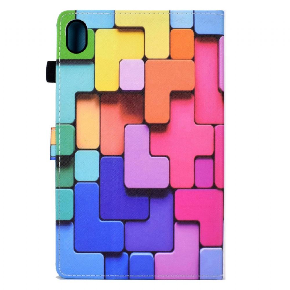 Kožený Kryt Na Samsung Galaxy Tab S11 Barevné Čtverce