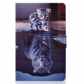 Kožený Kryt Na Samsung Galaxy Tab S11 Kočičí Sen
