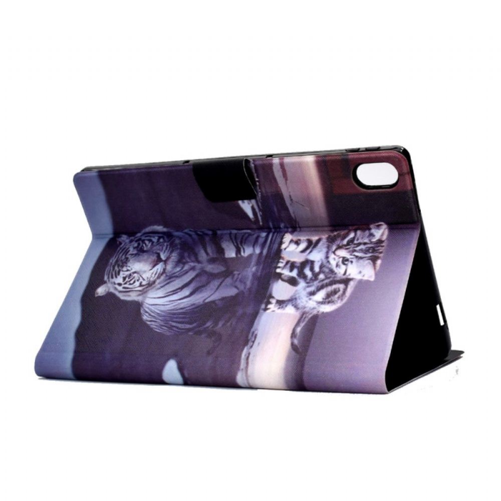 Kožený Kryt Na Samsung Galaxy Tab S11 Kočičí Sen