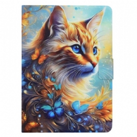 Kožený Kryt Na Samsung Galaxy Tab S11 Malba Kočky