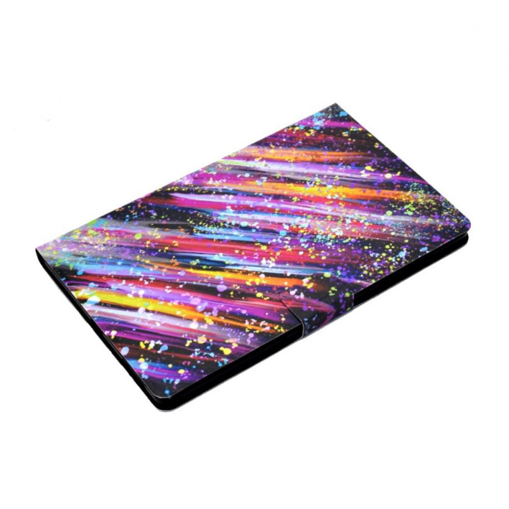 Kožený Kryt Na Samsung Galaxy Tab S11 Padající Hvězdy