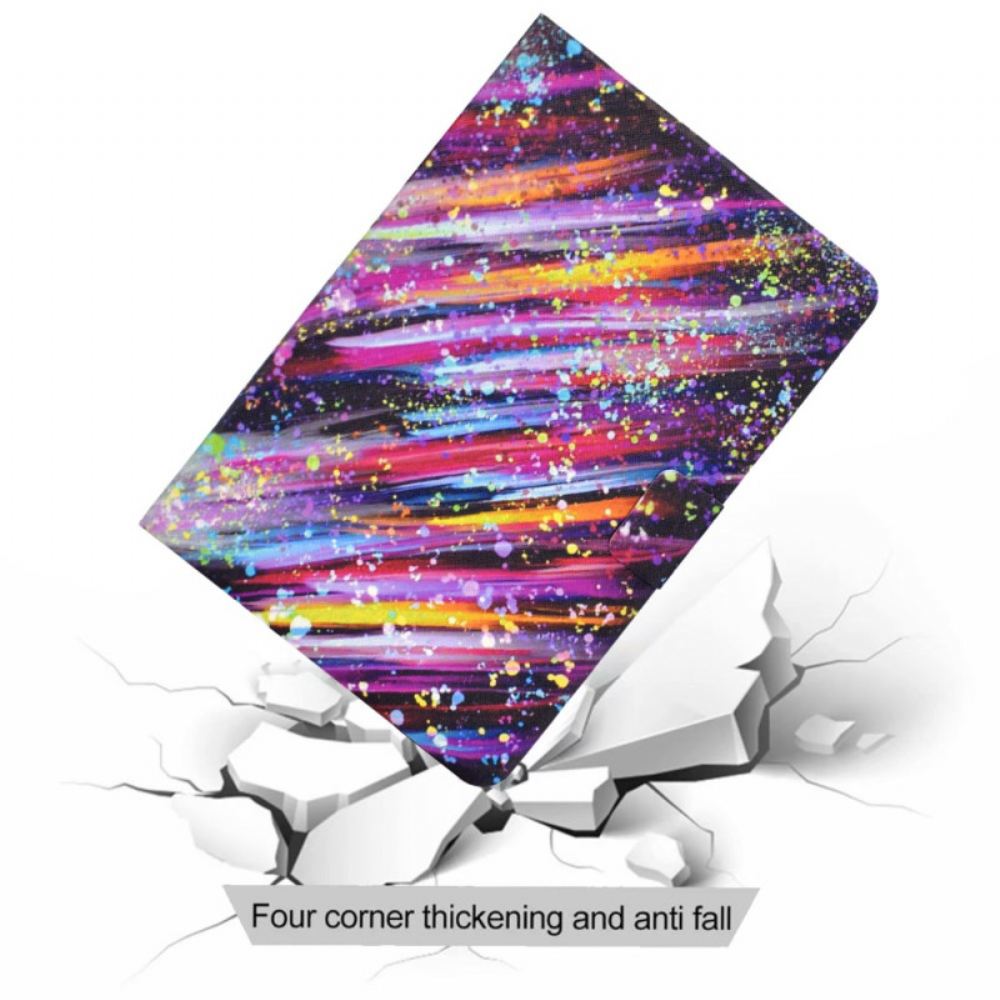 Kožený Kryt Na Samsung Galaxy Tab S11 Padající Hvězdy