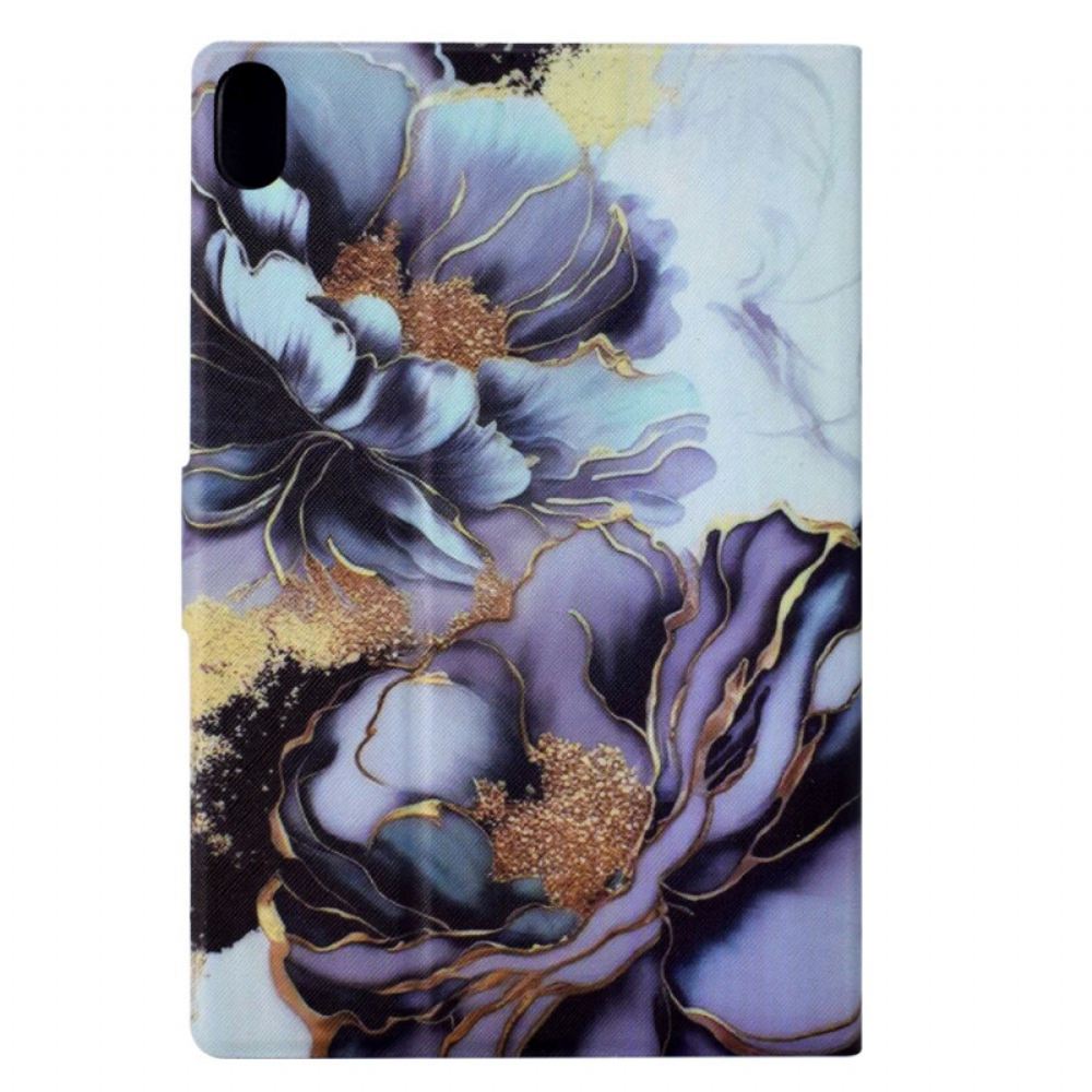 Kožený Kryt Na Samsung Galaxy Tab S11 Pivoňky