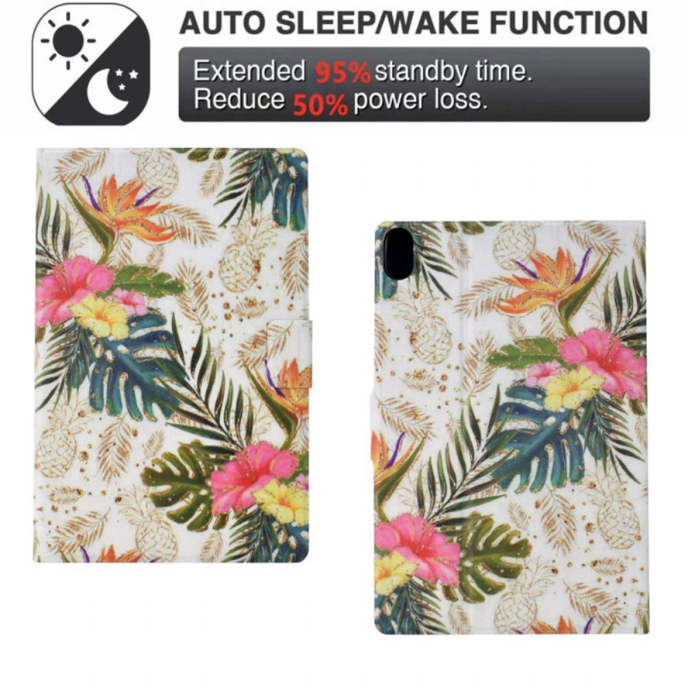 Kožený Kryt Samsung Galaxy Tab S11 Zlatý Ananas