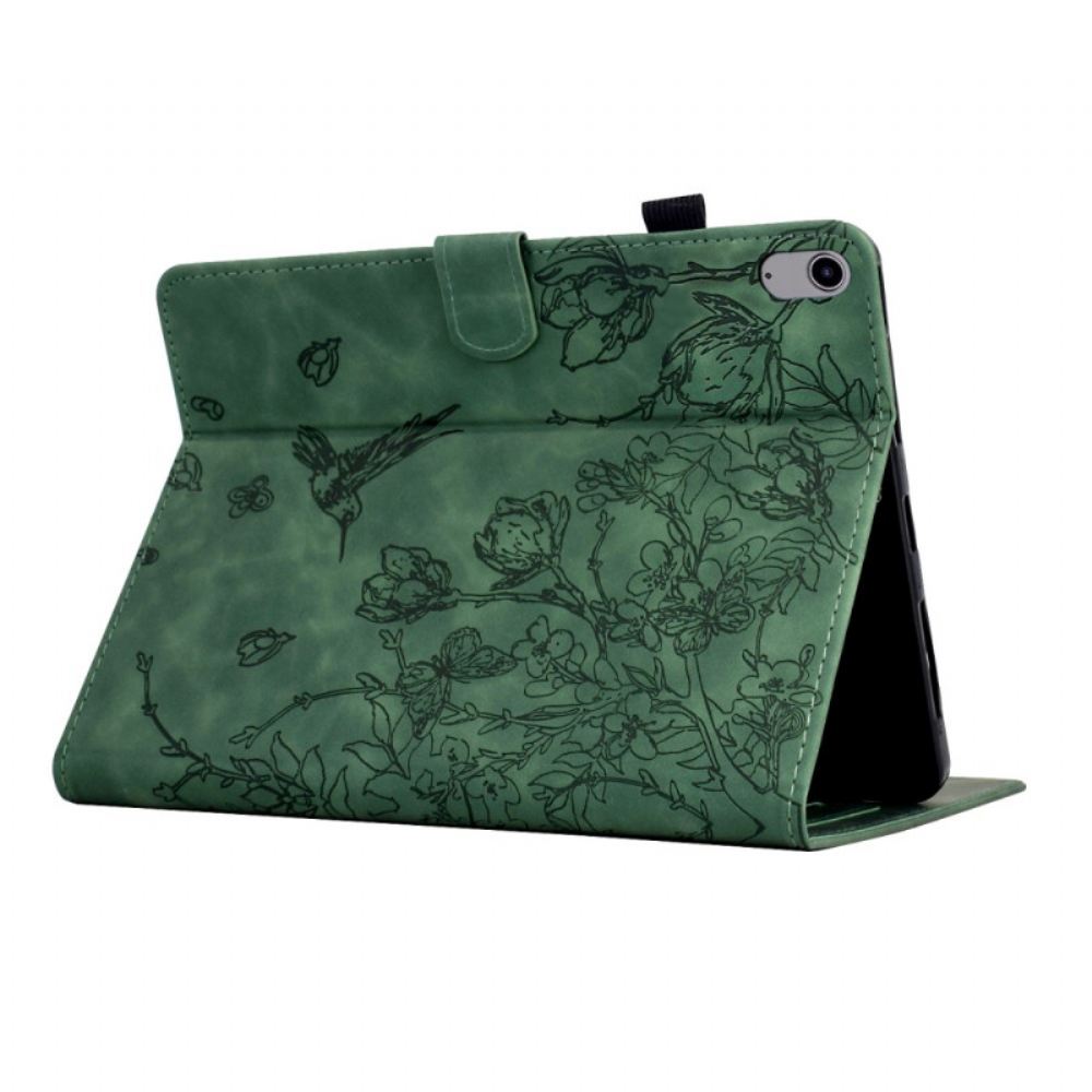 Peněženková Pouzdra Samsung Galaxy Tab S11 Kryty Na Mobil Rostlinný Vzor S Efektem Semiše