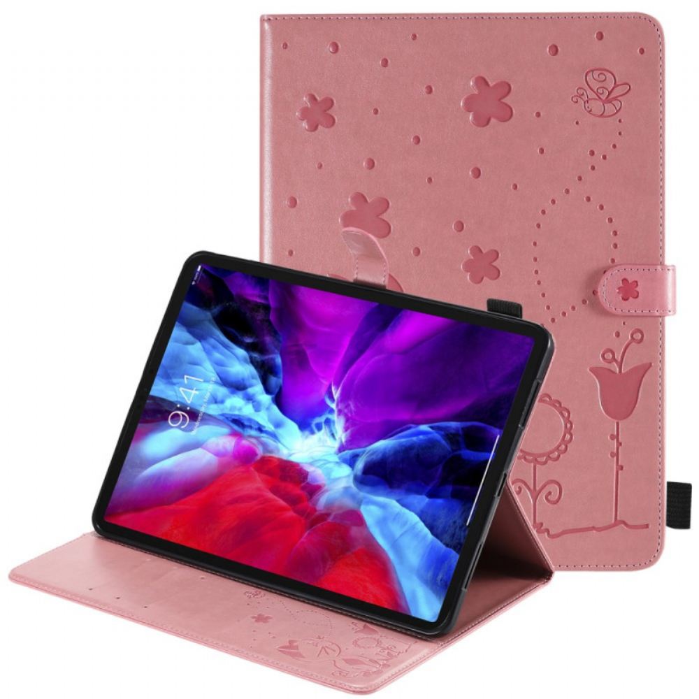 Flipové Pouzdro Na iPad Air (2022) Kočka A Včely