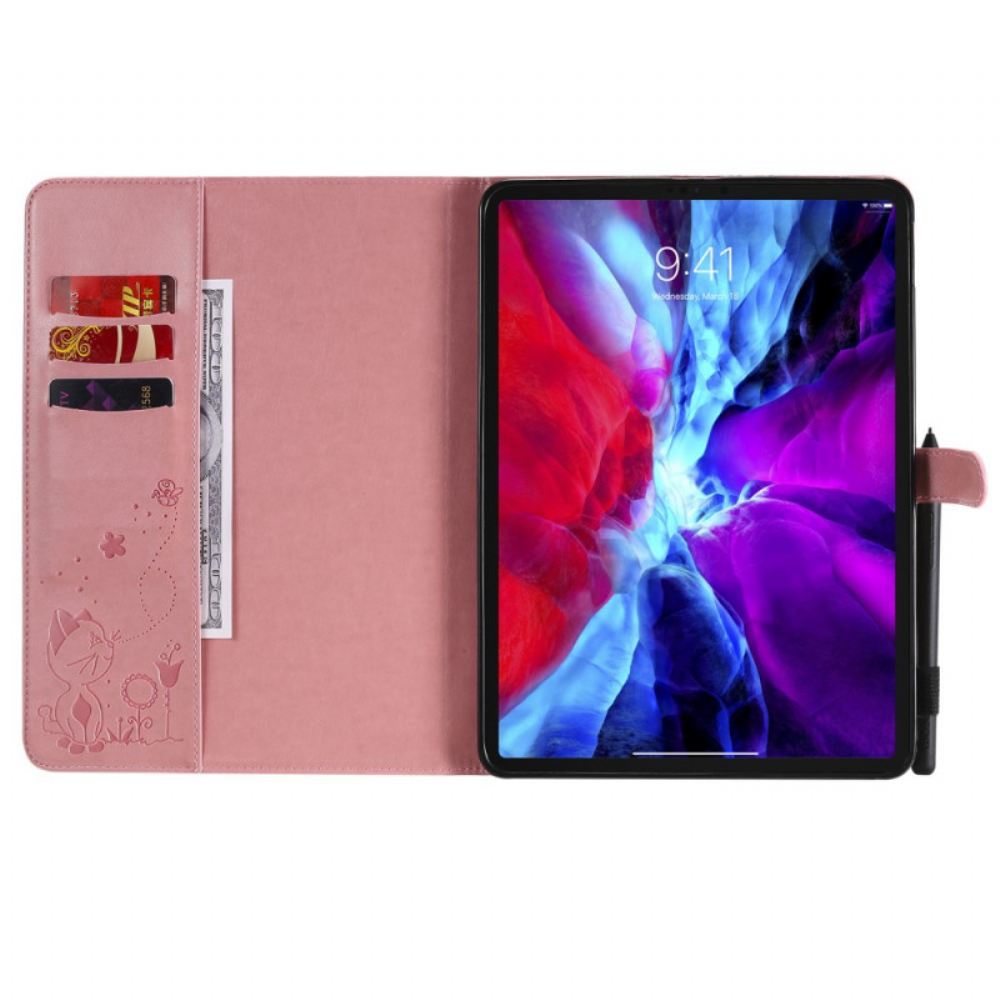 Flipové Pouzdro Na iPad Air (2022) Kočka A Včely