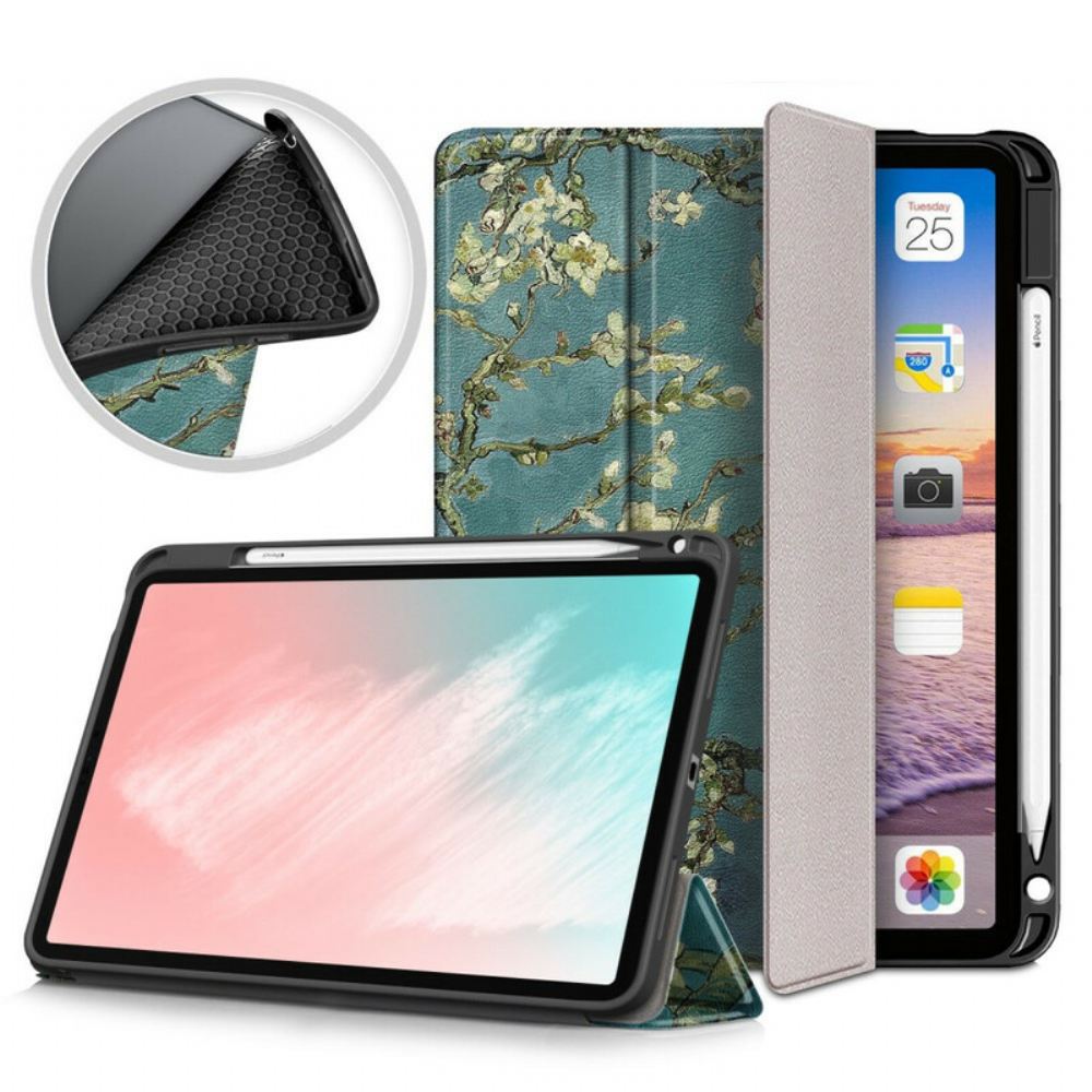 Kryty Na Mobil Na iPad Air (2022) Kvetoucí Větve S Držákem Stylusu