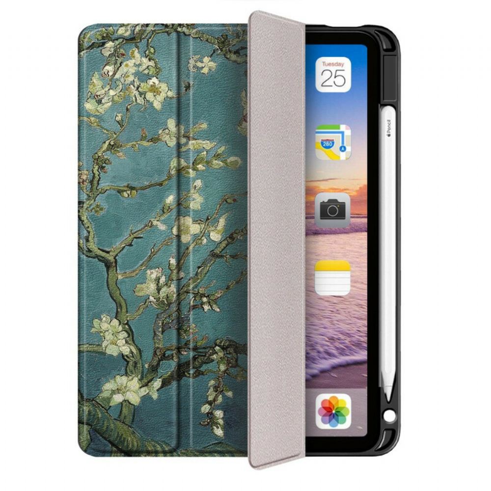 Kryty Na Mobil Na iPad Air (2022) Kvetoucí Větve S Držákem Stylusu