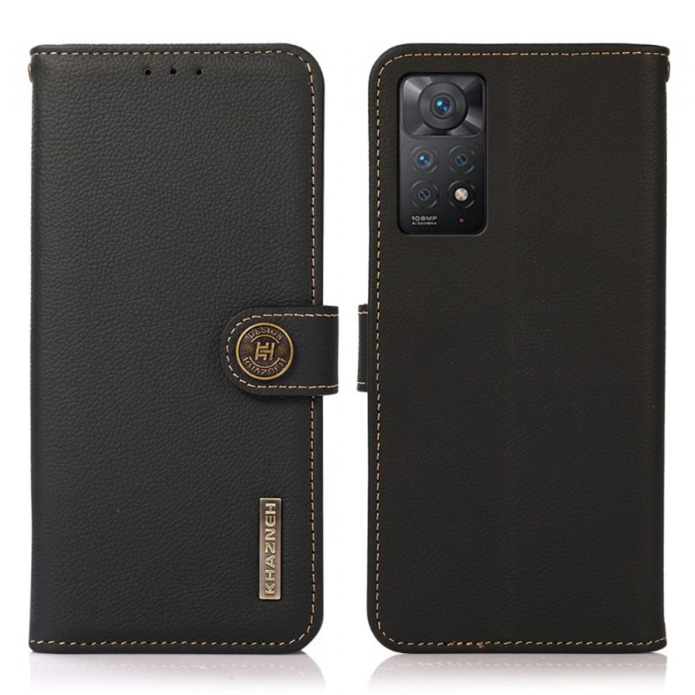 Flipové Pouzdro Na Xiaomi Redmi Note 11 Pro 4G / 5G Khazneh Rfid Pravá Kůže