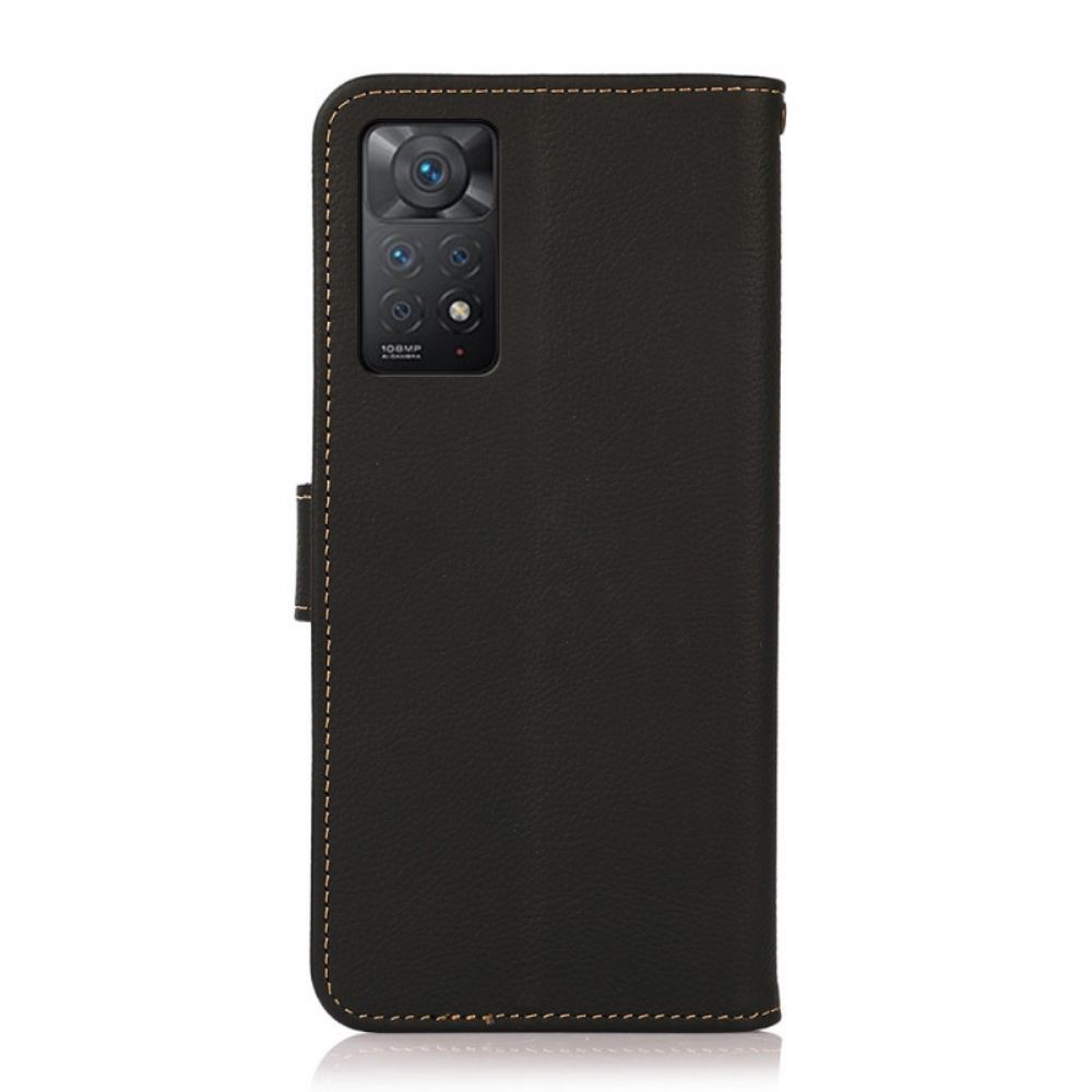 Flipové Pouzdro Na Xiaomi Redmi Note 11 Pro 4G / 5G Khazneh Rfid Pravá Kůže