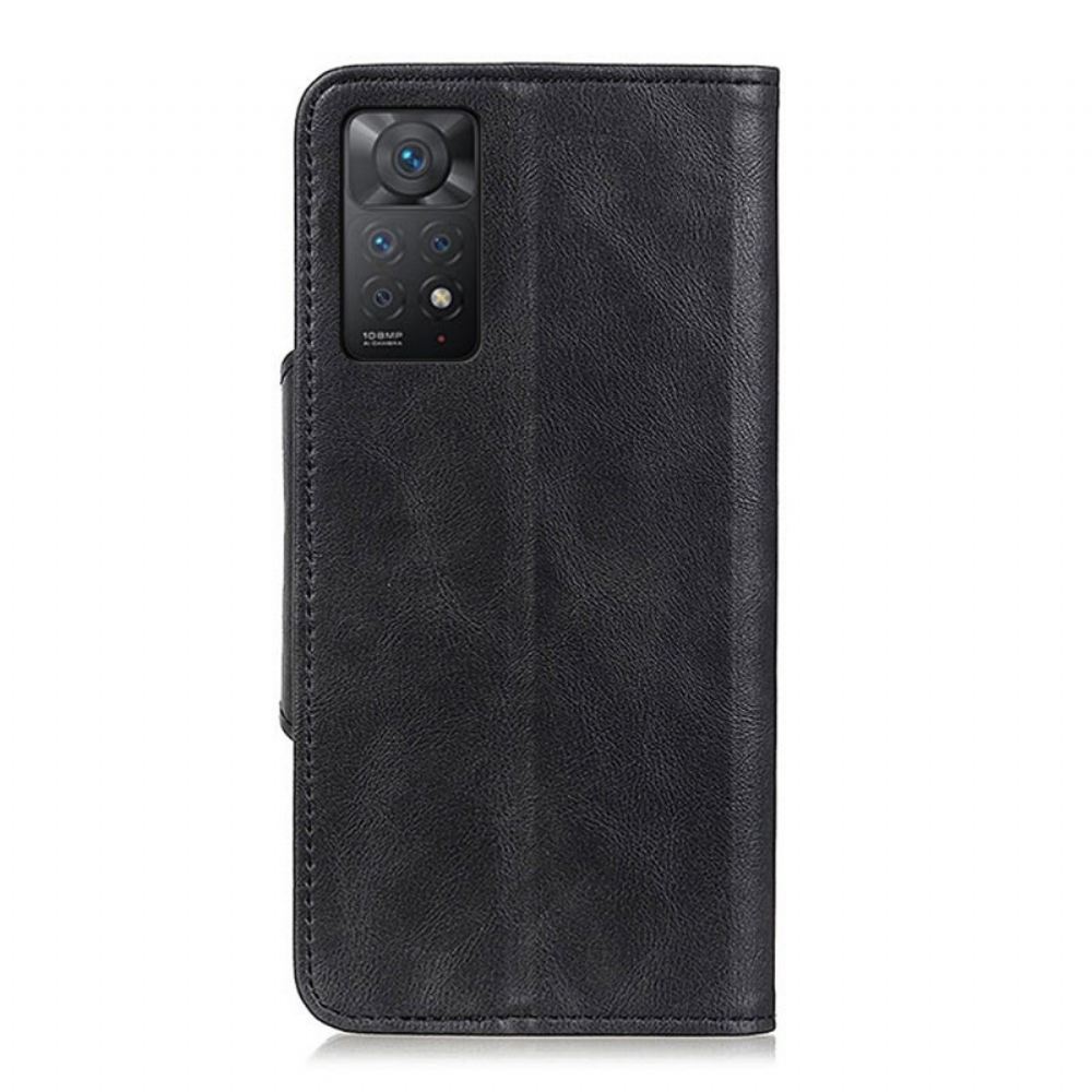 Flipové Pouzdro Na Xiaomi Redmi Note 11 Pro 4G / 5G Knoflíček Z Umělé Kůže