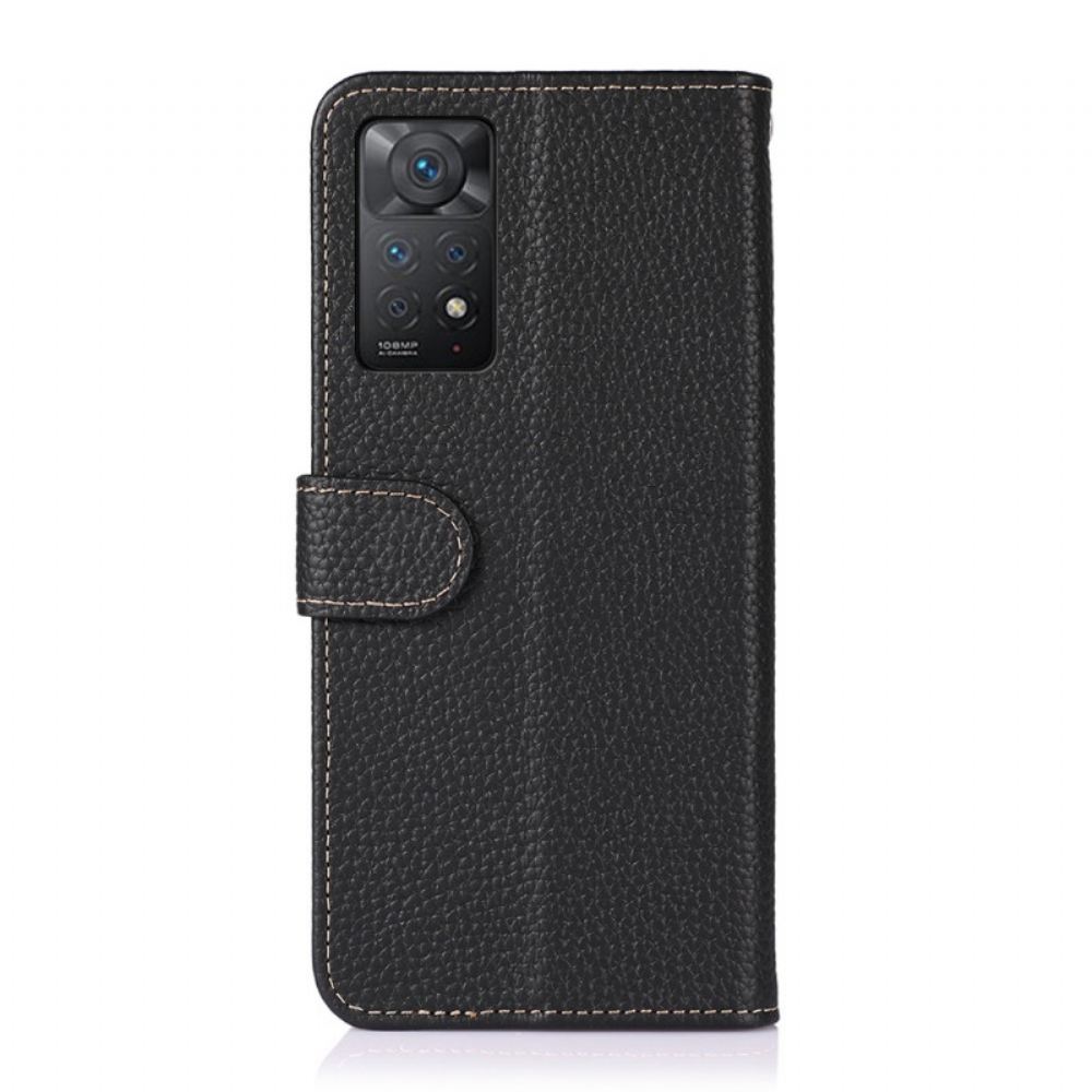 Flipové Pouzdro Na Xiaomi Redmi Note 11 Pro 4G / 5G Originální Khazneh Litchi Kůže