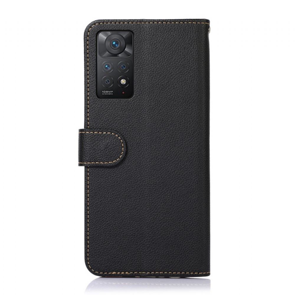 Flipové Pouzdro Na Xiaomi Redmi Note 11 Pro 4G / 5G Rfid Khazneh Ve Stylu Liči