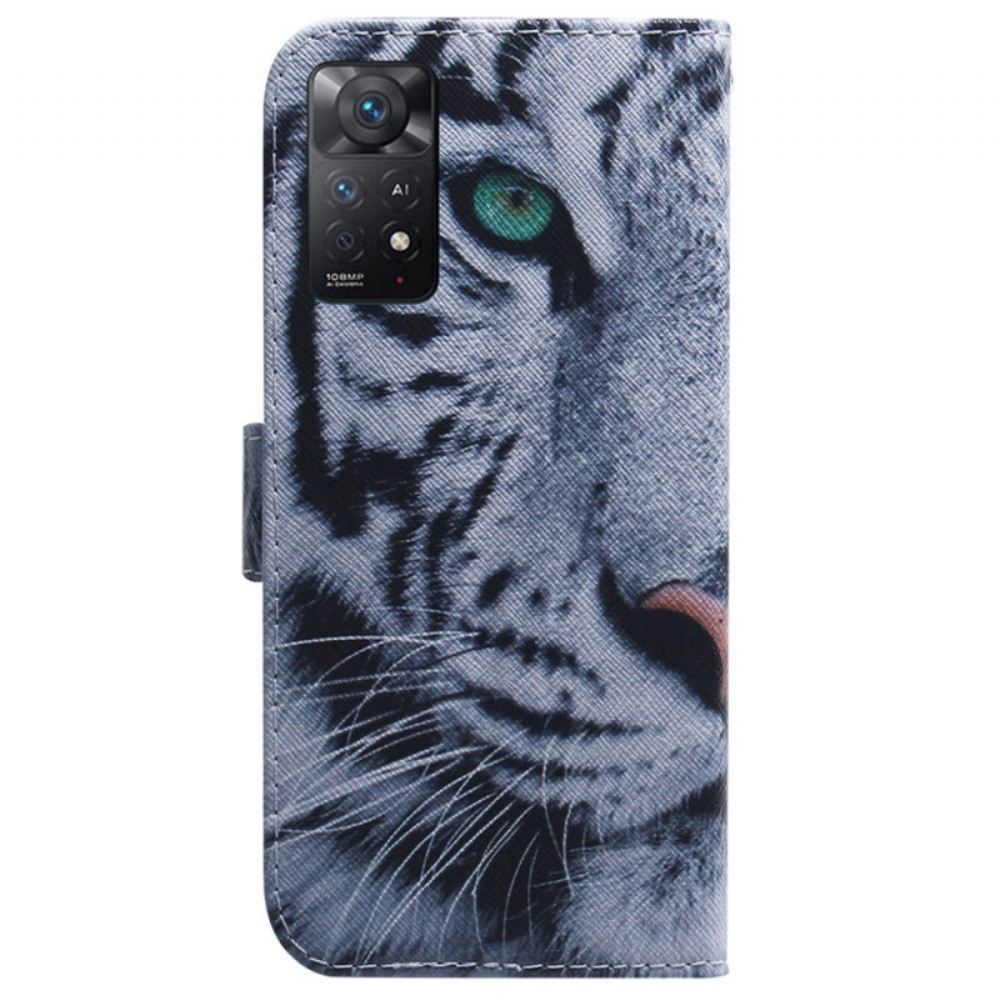 Flipové Pouzdro Na Xiaomi Redmi Note 11 Pro 4G / 5G Tygří Obličej