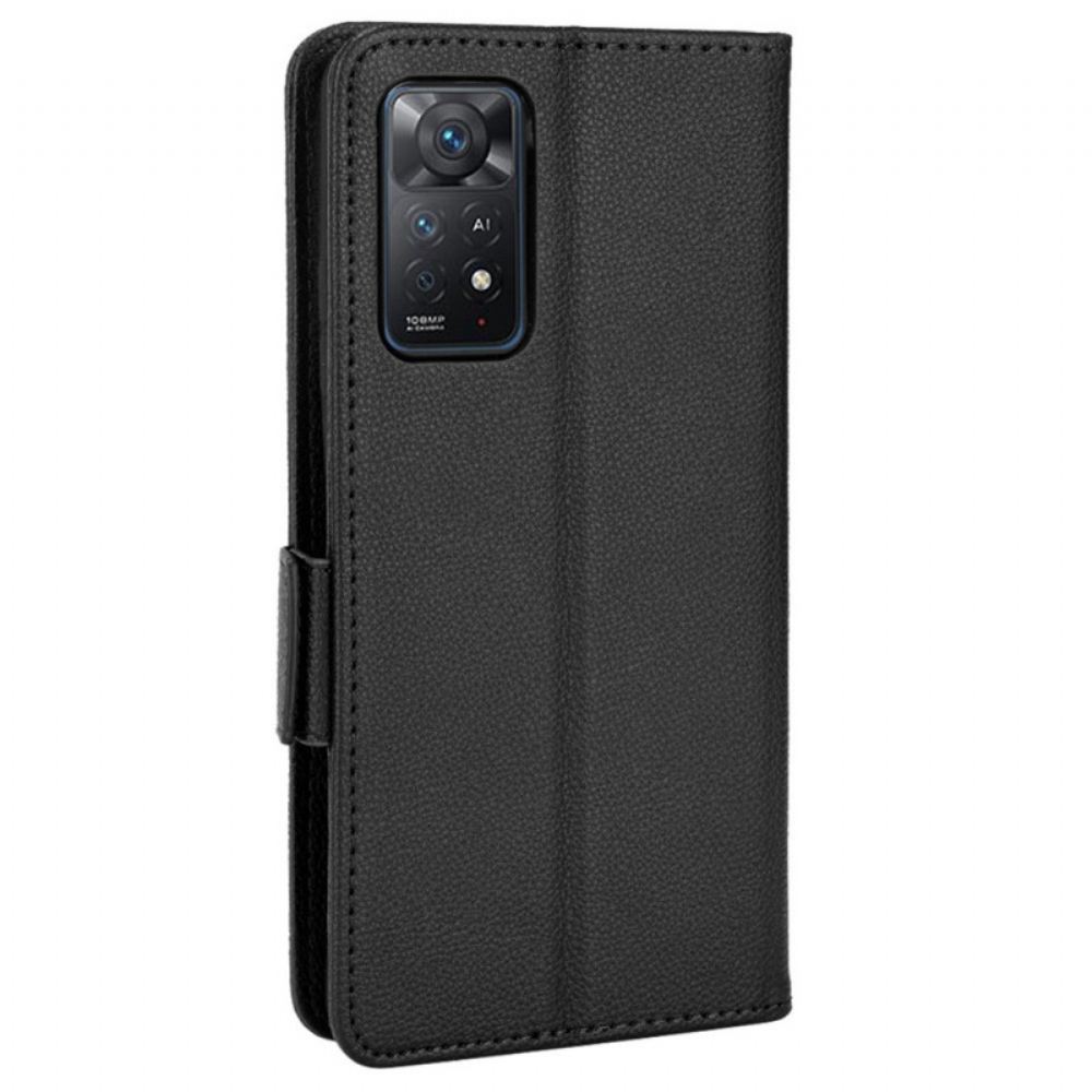 Flipové Pouzdro Na Xiaomi Redmi Note 11 Pro 4G / 5G Umělá Kůže Z Liči