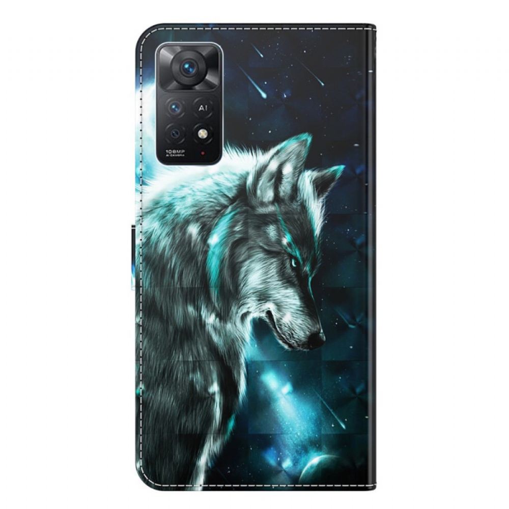 Kožené Pouzdro Na Xiaomi Redmi Note 11 Pro 4G / 5G Majestátní Vlk