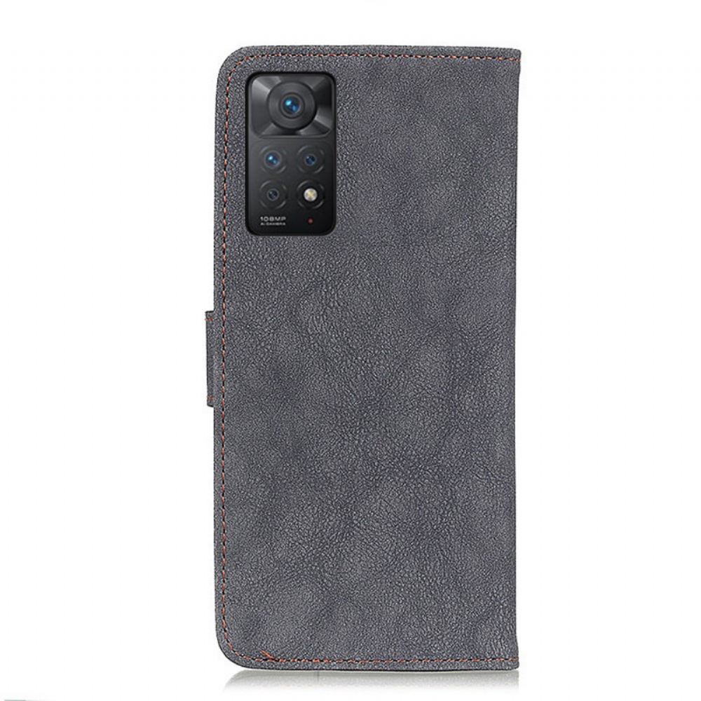 Kožené Pouzdro Na Xiaomi Redmi Note 11 Pro 4G / 5G Retro Dělená Umělá Kůže Khazneh
