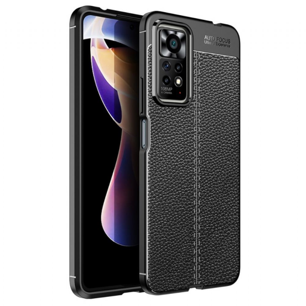 Kryt Na Xiaomi Redmi Note 11 Pro 4G / 5G Efekt Kůže Litchi S Dvojitou Linií