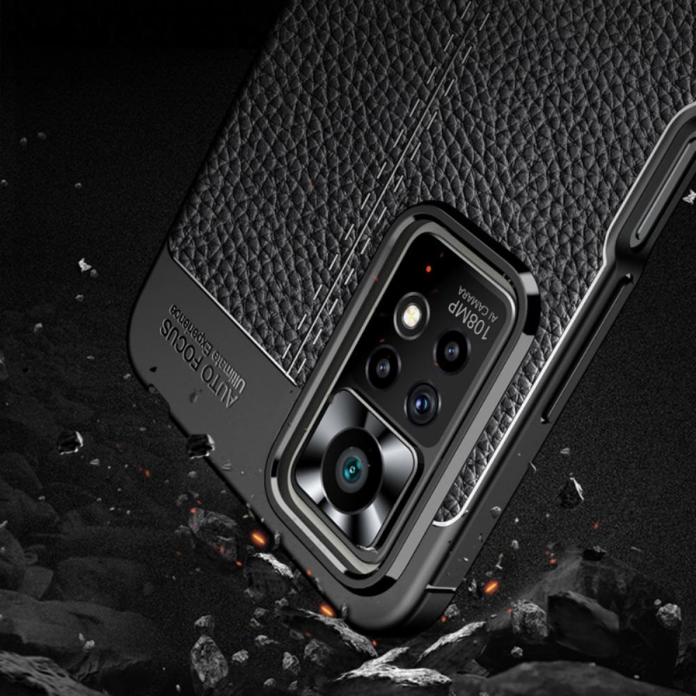 Kryt Na Xiaomi Redmi Note 11 Pro 4G / 5G Efekt Kůže Litchi S Dvojitou Linií