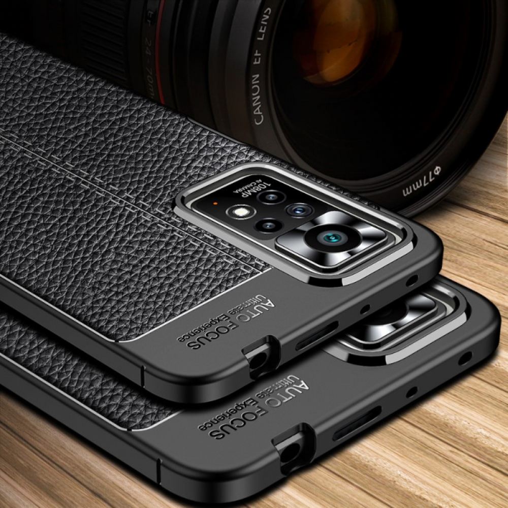 Kryt Na Xiaomi Redmi Note 11 Pro 4G / 5G Efekt Kůže Litchi S Dvojitou Linií