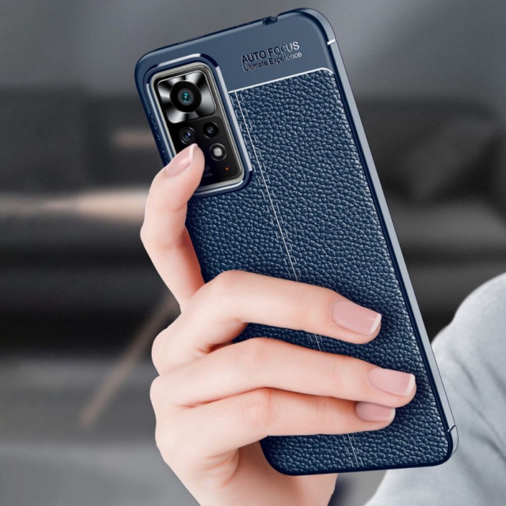Kryt Na Xiaomi Redmi Note 11 Pro 4G / 5G Efekt Kůže Litchi S Dvojitou Linií