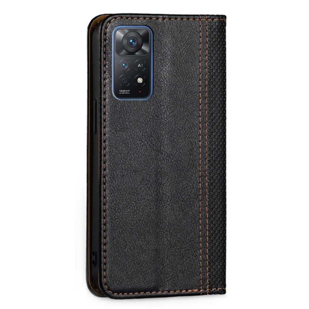 Kryty Na Mobil Na Xiaomi Redmi Note 11 Pro 4G / 5G Flipové Pouzdro Efekt Texturované Kůže