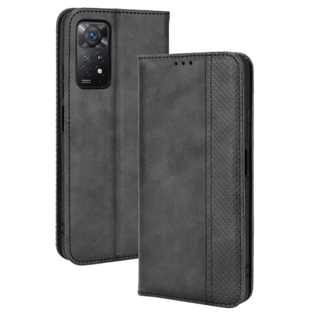 Kryty Na Mobil Na Xiaomi Redmi Note 11 Pro 4G / 5G Flipové Pouzdro Stylizovaný Vintage Kožený Efekt