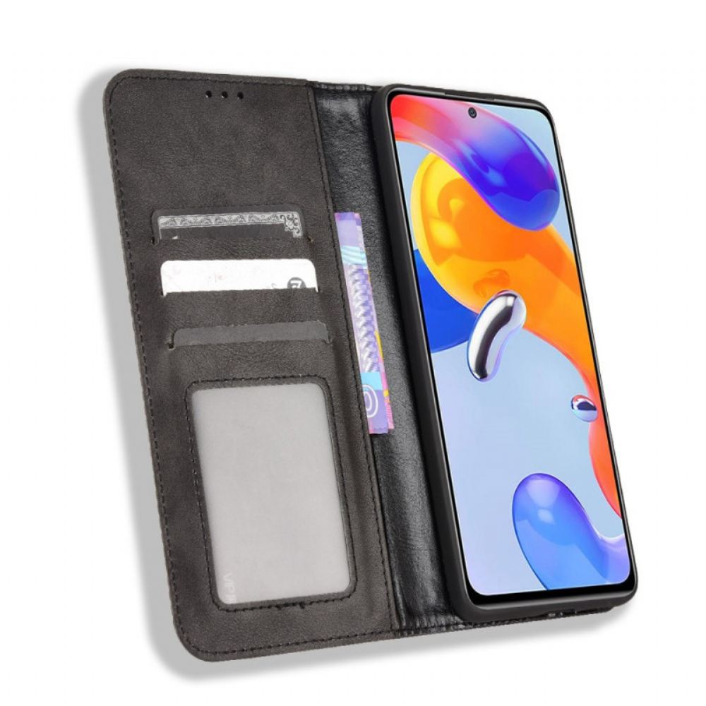 Kryty Na Mobil Na Xiaomi Redmi Note 11 Pro 4G / 5G Flipové Pouzdro Stylizovaný Vintage Kožený Efekt