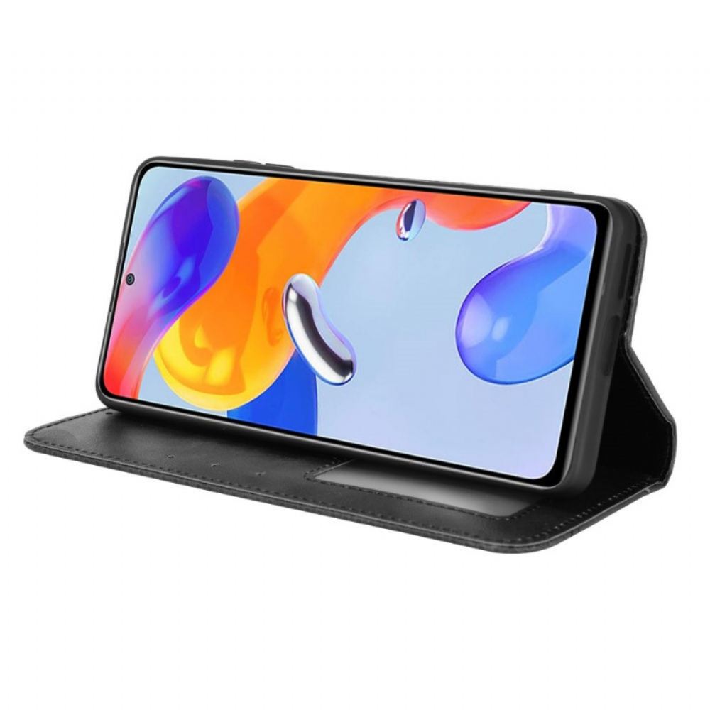 Kryty Na Mobil Na Xiaomi Redmi Note 11 Pro 4G / 5G Flipové Pouzdro Stylizovaný Vintage Kožený Efekt