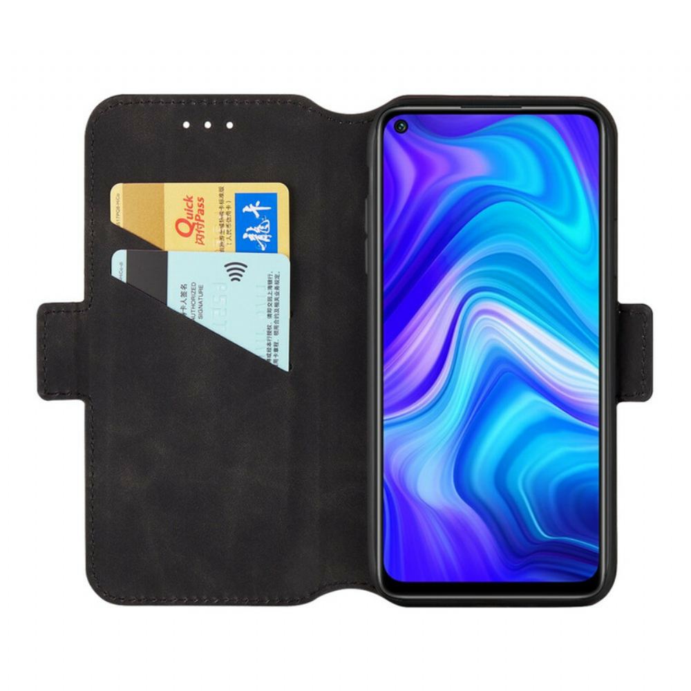 Flipové Pouzdro Na Xiaomi Redmi Note 9 Dvoubarevná Svislá Čára
