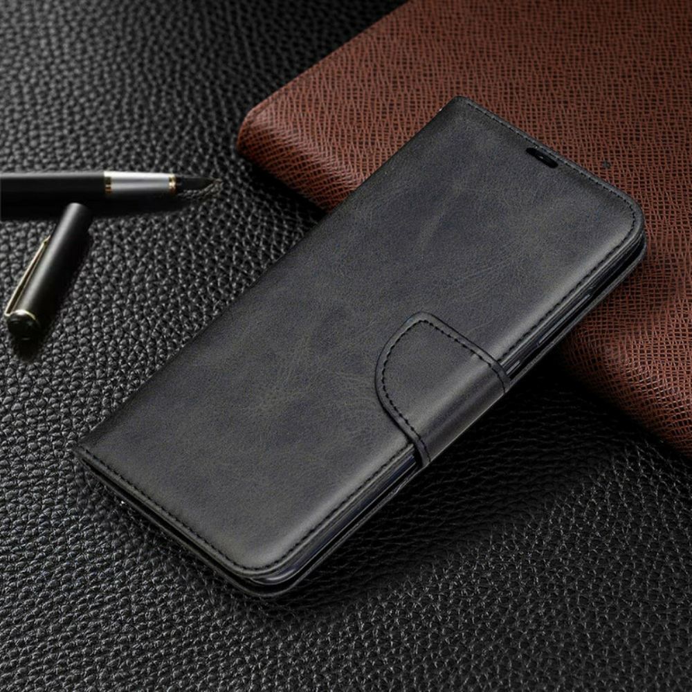 Flipové Pouzdro Na Xiaomi Redmi Note 9 Kožené Pouzdro Hladká Šikmá Klapka