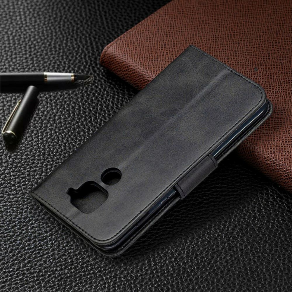 Flipové Pouzdro Na Xiaomi Redmi Note 9 Kožené Pouzdro Hladká Šikmá Klapka
