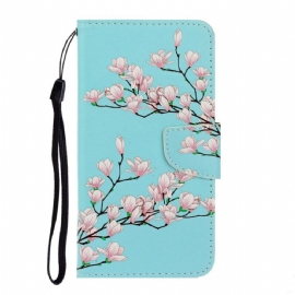 Flipové Pouzdro Na Xiaomi Redmi Note 9 Na Lana Strappy Tree