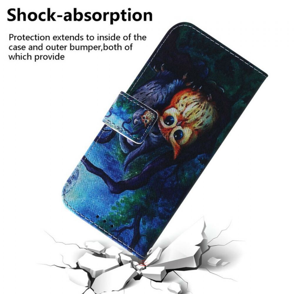 Flipové Pouzdro Na Xiaomi Redmi Note 9 Malování Sov