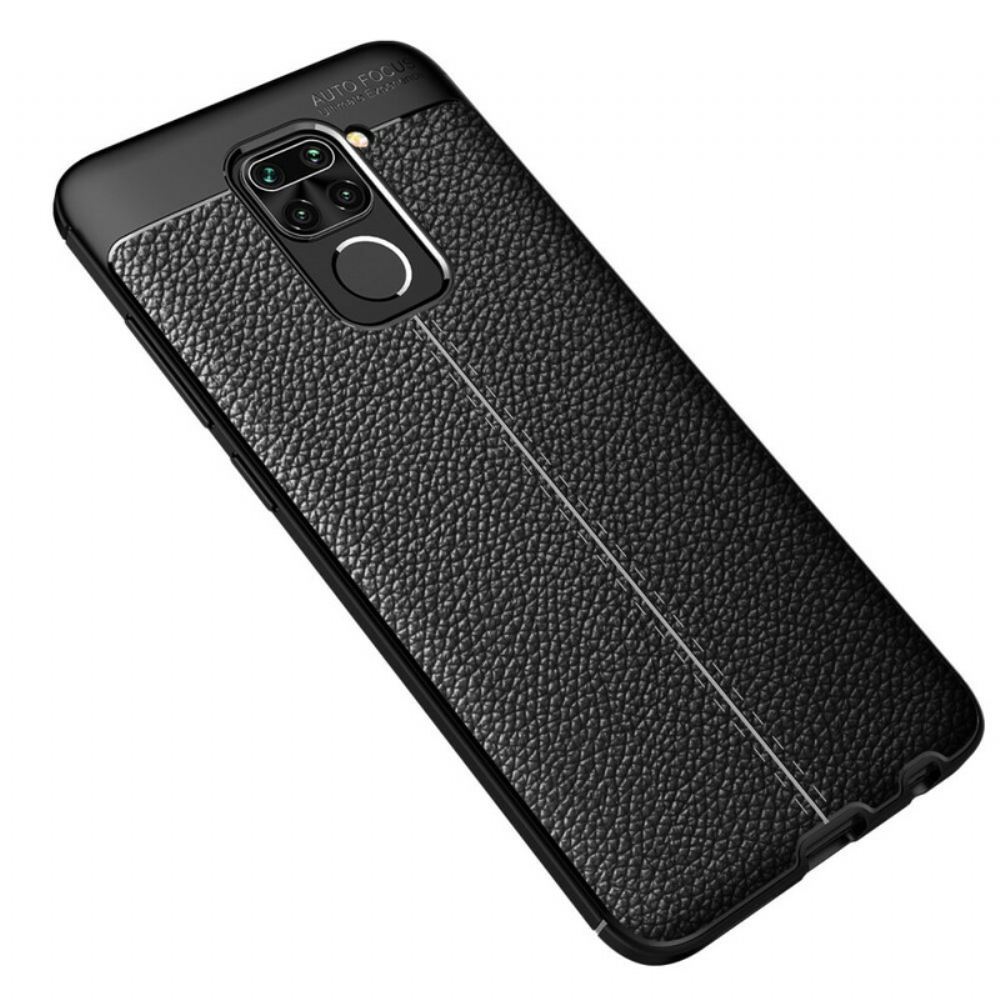 Kryt Na Xiaomi Redmi Note 9 Dvouřadý Kožený Efekt Litchi