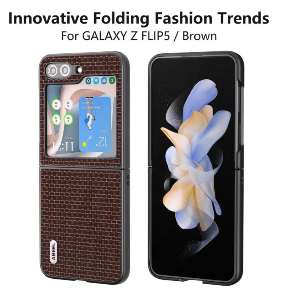 Kryt Na Samsung Galaxy Z Flip 5 Pravá Kůže Abeel