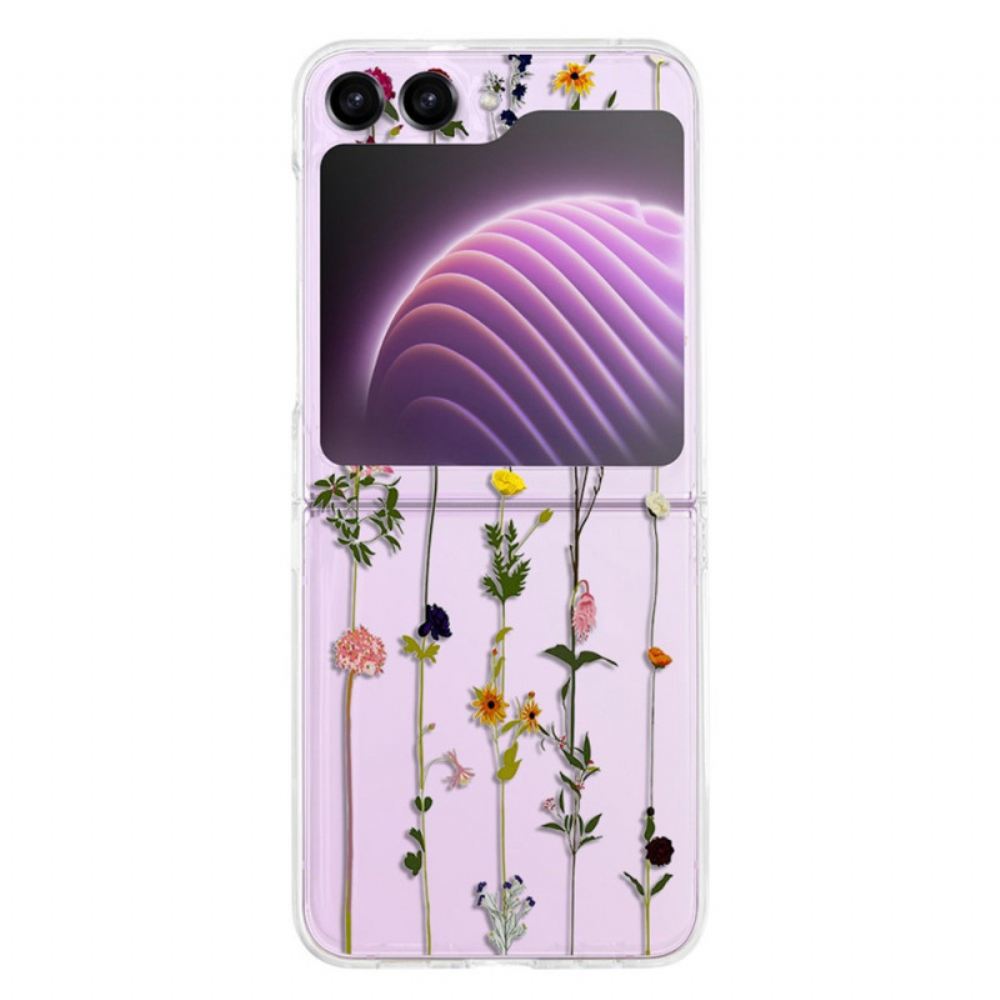 Kryt Na Samsung Galaxy Z Flip 5 Průhledné Malé Květy