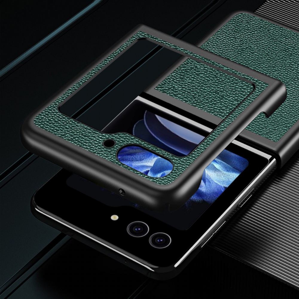 Kryt Samsung Galaxy Z Flip 5 Klasická Umělá Kůže Litchi