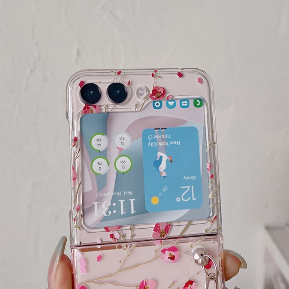 Kryt Samsung Galaxy Z Flip 5 Kryty Na Mobil Průhledná Květinová