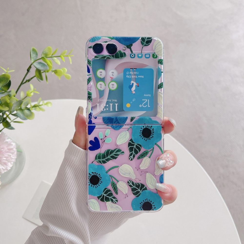 Kryt Samsung Galaxy Z Flip 5 Kryty Na Mobil Průhledné Krásné Květiny