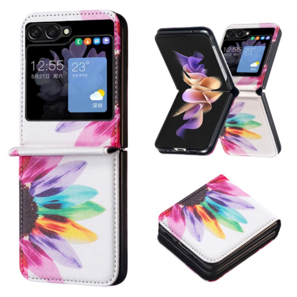 Kryt Samsung Galaxy Z Flip 5 Květina Akvarelu